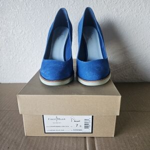 Cole Haan Lunargrand Chelsea Empire Blue Sue Size 7B D39580